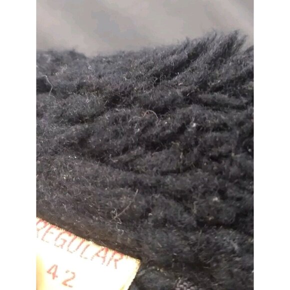 Vtg Retro BB Lorry Repurpose Shearling Coat Mens SZ 42 Regular Brown Lamb Suede - Picture 16 of 16